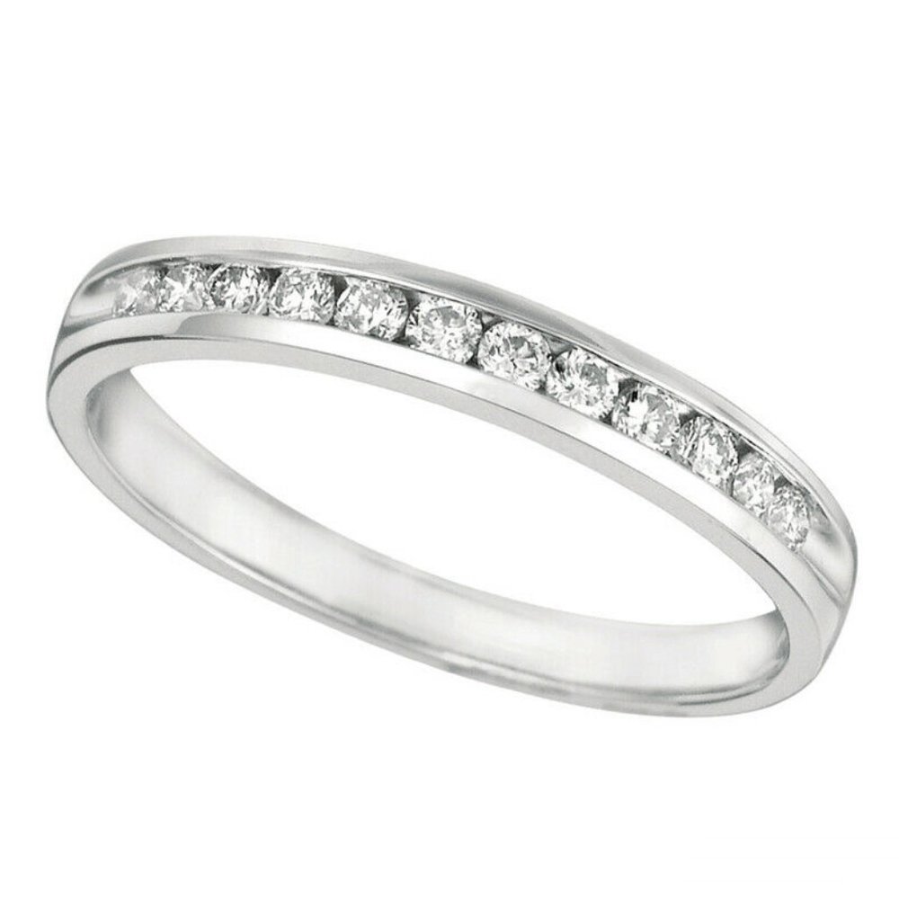 0.25 Carat Natural Diamond Ring Band Channel